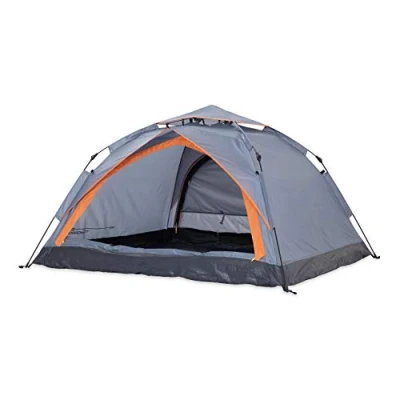Abbildung von Lumaland Camping Zelt mit 2 Eingängen Leichtes Pop Up Wurfzelt 3 Personen Kuppelzelt Trekking &amp; Festival Igluzelt Sekundenzelt Wasserdicht 210x190x110cm Strand Wind Sonnenschutz [Grün]