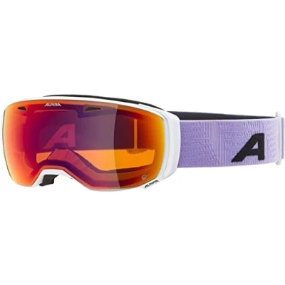 Abbildung von ALPINA ESTETICA Q LITE Verspiegelte, Kontrastverstärkende OTG Skibrille Mit 100% UV Schutz Für Erwachsene, White Lilac matt, One Size