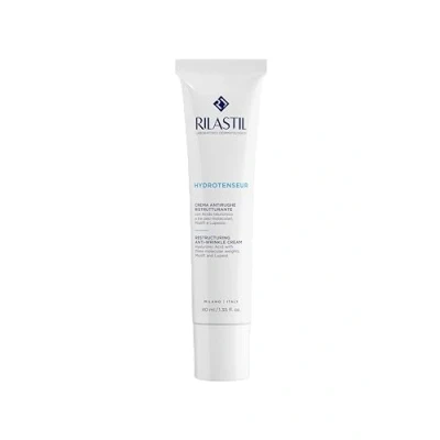 Abbildung von Rilastil Hydrotenseur Restrukturierende Gesichtscreme, Anti Falten, Leichte Textur mit Hyaluronsäure für Normale und Empfindliche Haut, 40 ml