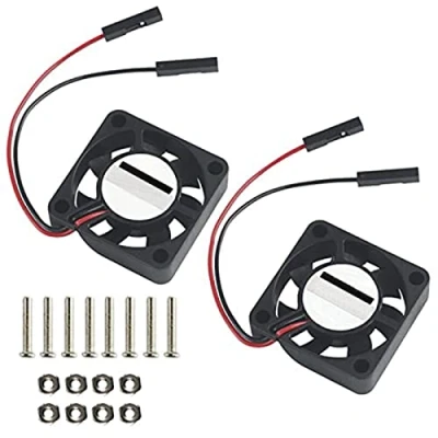 Abbildung von MakerHawk 2 x Mini Lüfter Bürstenlose Kühler Trennschnittstelle DC 3,3 V 5 30x30x7 mm kompatibel mit Raspberry Pi 2B / 3B + 4B und Zero/Zero W