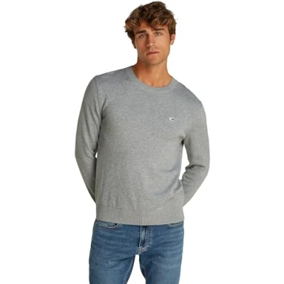 Abbildung von Tommy Jeans Essential Light Sweater Strickpullover, Herren, Größe: 60, Grey