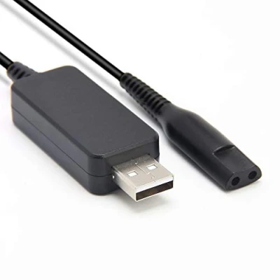 Abbildung von USB Ladekabel, 12 V, Netzkabel für Braun Serie 1, 3, 5, 7, 9 Elektrorasierer 3020S, 3080S, 760CC, 790CC, 340s, 190s, 5190cc, 5210, 9095cc