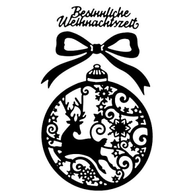 Abbildung von Ideen mit Herz Präge &amp; Stanzschablonen Weihnachtskugel 3 Stück