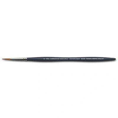 Abbildung von Winsor &amp; Newton 5011104 Professional Aquarellpinsel, Malpinsel für Aquarellfarben mit synthetischen Fasern, ergonomischer Griff, langlebig formstabil, kurze Stiel Rundpinsel Nr. 4