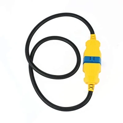 Abbildung von OURANTOOLS OBD 2 Verlängerungskabel Adapter Kompatibel Extender Diagnosestecker mit Nylon Material für Fahrzeuge Diagnosegerät (16 Pin 1m Male to Female)