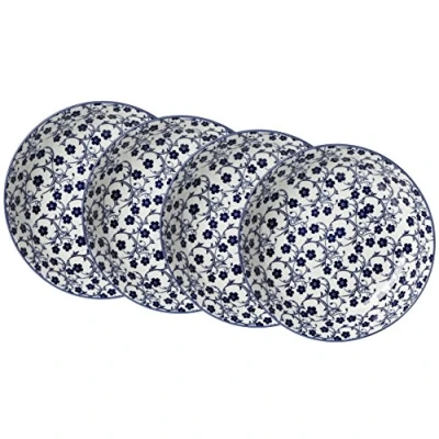 Abbildung von Ritzenhoff &amp; Breker Suppenteller Set Royal Sakura, 4 teilig, 20,5 cm Durchmesser, Porzellangeschirr, Blau Weiß, 20.50 x 4.50