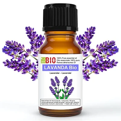 Abbildung von LavendelÖl Bio Ätherisches Öl 100% Reines 10 ml Aromatherapie Kosmetik Therapeutische Laborbio