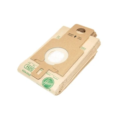 Abbildung von Hoover 9162280 H20 Beutel Original Papier Anti Geruch Extra Filterung Kompatibel Pure Power Teppichreiniger 5 Stück, weiß, 37 x 12cm