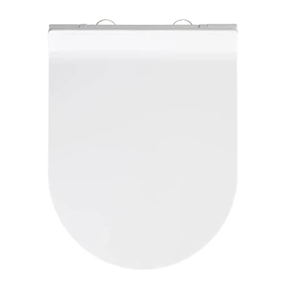 Abbildung von WENKO WC Sitz Habos, Toilettensitz mit Absenkautomatik, Deckel Fix Clip Hygiene Befestigung, Thermoplast, Weiß