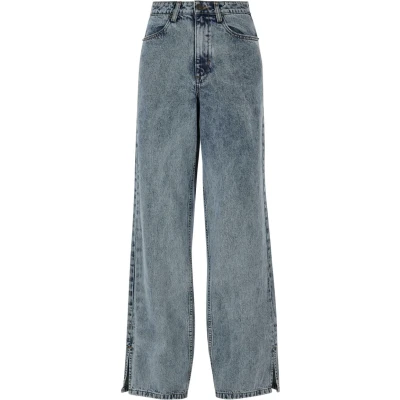 Abbildung von Urban Classics Flared Jeans, Damen, Größe: 38, Tinted lightblue washed