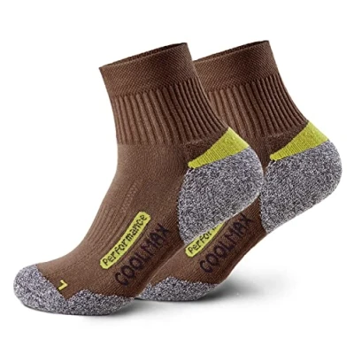 Abbildung von Piarini 2 Paar Coolmax Wandersocken Trekkingsocken Jagdsocken kurz braun 43 46