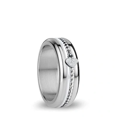 Abbildung von BERING Austauschbar Ringkombination für Damen in Silber mit einzigartigem Twist &amp; Change System, Loire