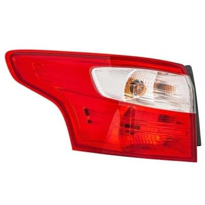 Abbildung von HELLA 2VA 354 995 151 Rückleuchte links äusserer Teil LED, P21W, PY21W 12 mit Glühlampen Lampenträger FORD: FOCUS 3 Turnier