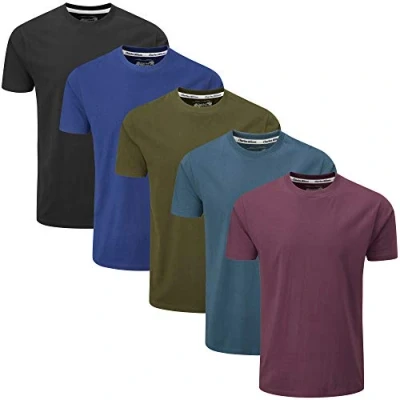 Abbildung von Charles Wilson 5er Packung Einfarbige T Shirts mit Rundhalsausschnitt (Medium, Dark Essentials 43)