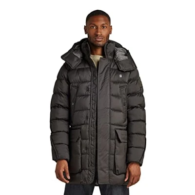 Abbildung von G Star Whistler Padded Hooded Parka Wintermantel, Herren, Größe: Small, Black