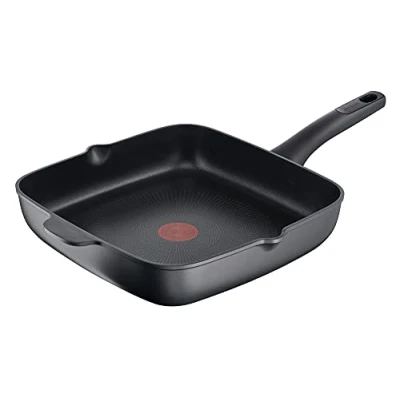 Abbildung von Tefal Ultimate tiefe Vierecks Bratpfanne, Aluminiumgusspfanne Induktion mit Antihaftversiegelung, Thermo Signal bei idealer Brattemperatur, einfache Reinigung, für alle Herdarten geeignet, E23540