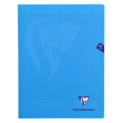 Abbildung von Clairefontaine 323361C Schulheft / Heft Mimesys DIN A4+ 24x32 cm, 48 Blatt 90g, französische Lineatur, Einband aus PP, geheftet, Blau, 1 Stück