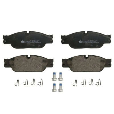Abbildung von BREMBO P 36 021 Bremsbelagsatz exkl. Verschleißwarnkontakt mit Bremssattelschrauben Zubehör JAGUAR: XJ Saloon, S Type