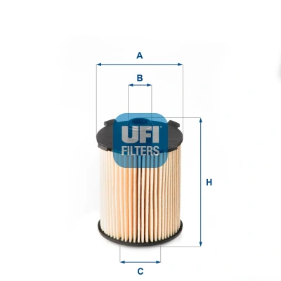 Abbildung von UFI 25.110.00 Ölfilter Filtereinsatz VOLVO: V40 Hatchback, XC60 I, V60 I