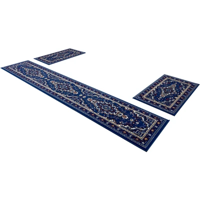 Abbildung von my home Bettumrandung »Oriental, Made in Belgium« Höhe 7 mm 1 Stk. tlg. Läufer Set, Kurzflor, Orient Optik, mit Bordüre, pflegeleicht, elegant