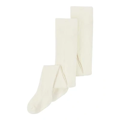 Abbildung von NAME IT Unisex Kids NKNPANTYHOSE Rib 2P NOOS Strumpfhose, Undurchsichtige, White Alyssum, 98/104