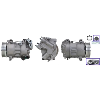 Abbildung von ELSTOCK 51 0996 Kompressor PAG 46 YF R134a, R1234yf mit Dichtungen PEUGEOT: 5008 I, 308 II Hatchback, 508 II, CITROËN: C4 Grand Picasso 2, C3