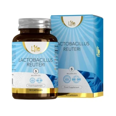 Abbildung von LN Lactobacillus Reuteri 90 Probiotika Kapseln 5 Mrd. KBU L pro Portion Hochdosiertes Nahrungsergänzungsmittel Gentechnik , Gluten und Allergenfrei