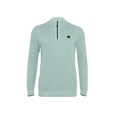 Abbildung von s.Oliver MIT Hochgeschlossenem Kragen Strickpullover, Herren, Größe: XXL, Salbeigrün