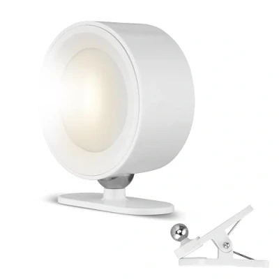 Abbildung von REV Klemmlampe Klemmleuchte mit Akku, LED Wandlampe innen 120lm, dimmbar, 360 dehbar ideal für Flur, Schlaf &amp; Wohnzimmer, weiß