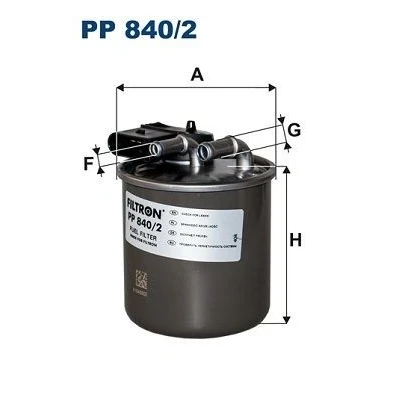 Abbildung von FILTRON PP 840/2 Kraftstofffilter Leitungsfilter 8 10 MERCEDES BENZ: V Class, Vito Tourer, Van