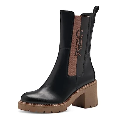 Abbildung von Marco Tozzi BY Guido Maria Kretschmer Plateaustiefel, Damen, Größe: 41, Black/nature Schuhe