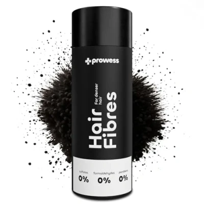 Abbildung von Prowess Streuhaar Ansatzpuder Natürliches Haarpuder zur Haarverdichtung für Frauen und Männer Farbe Dunkel Braun Ansatzspray sofortige Fülle, Haaransatz kaschieren, Hair fibers, 27,5g