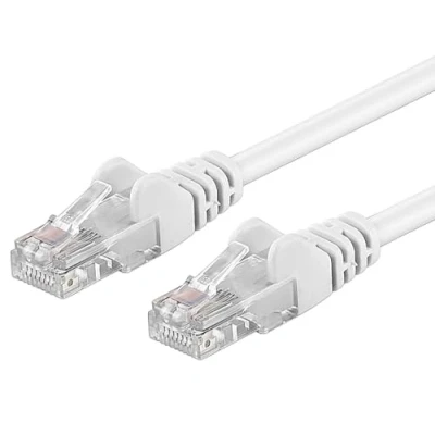 Abbildung von PremiumCord Netzwerkkabel, Ethernet, LAN &amp; Patch Kabel Cat6, UTP, Schnell flexibel Robust RJ45 1Gbit/S, AWG 26/7, Kupferkabel 100% Cu, Weiß, 1m