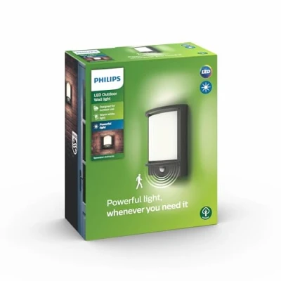 Abbildung von Philips myGarden Samondra LED Wandaußenleuchte mit Bewegungsmelder, Anthrazit