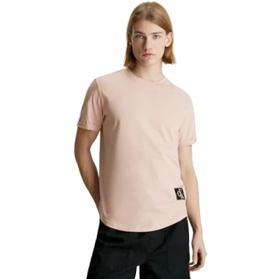 Abbildung von Calvin Klein Jeans Badge TURN UP Sleeve Tshirt basic, Herren, Größe: 3XL, Sepia rose