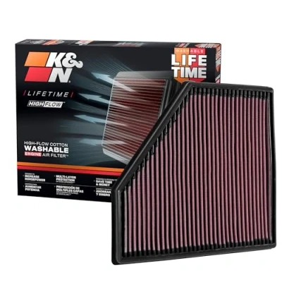 Abbildung von K&amp;N 33 3051 Motorluftfilter: Hochleistung, Prämie, Abwaschbar, Ersatzfilter,Erhöhte Leistung, 2015 2019 (120i, 125i, 220i, 230i, 320i, 330e, 340i, 420i, andere ausgewählte modelle)