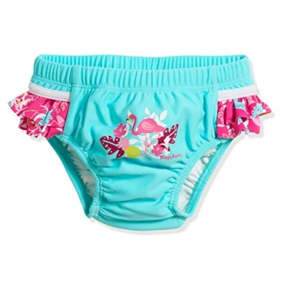 Abbildung von Playshoes Unisex Kinder Uv schutz Windelhose Badehose Schwimmhose Badebekleidung, Flamingo Zum Knöpfen, 86 92 EU