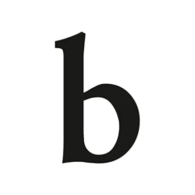 Abbildung von Buchstaben Aufkleber b in schwarz I Serifen Höhe 10 cm selbstklebende Haus Nummer Ergänzung, Buchstabe zum Aufkleben für Außen, Briefkasten, Tür wetterfest kfz_471_b