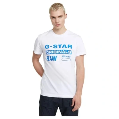 Abbildung von G Star Raw Tshirt print, Herren, Größe: Large, Blanc