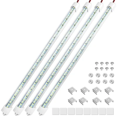 Abbildung von Linkstyle 4 Pack 12V LED Innenlichtleiste Innenbeleuchtung, 48 LEDs mit Schalter, 6500K für Auto LKW Wohnmobil Boot Schrank