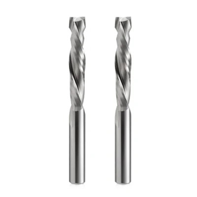 Abbildung von EU_HOZLY Spiralfräser Up&amp;Down Compression Bit 8mm Schnittdurchmesser, Schaft, 42mm Schnittlänge CNC Schaftfräser für Holzschnitzerei, Gravur, 2St