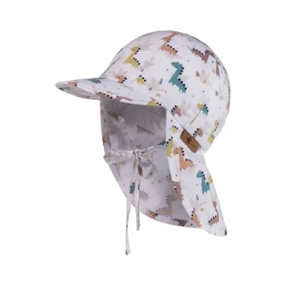 Abbildung von Sterntaler Schirmmütze Dinos mit Nackenschutz und Bindeband für Jungen Baby Mütze UV Schutz 50+ aus weicher Baumwolle Spielspaß an heißen Tagen weiß, 45