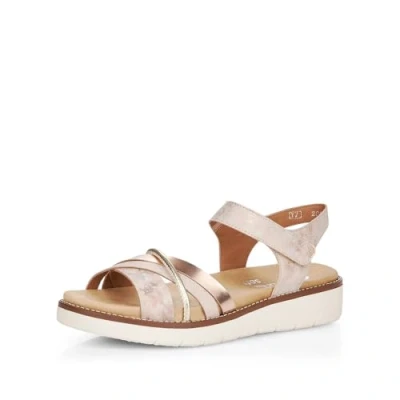 Abbildung von Remonte Riemchensandale, Keilabsatz, Sommerschuh, Sandalette mit herausnehmbarer Softeinlage