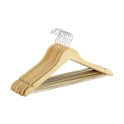 Abbildung von WENKO Formbügel Eco 8er Set aus Holz Braun