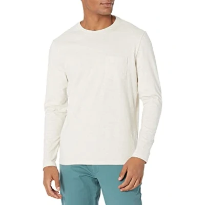 Abbildung von Amazon Essentials Herren Langärmeliges T Shirt, Schmale Passform, Haferbeige Meliert, L