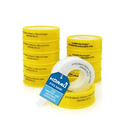 Abbildung von kör4u 10x Teflonband DVGW für Gas und Wasser PTFE Band Dichtband Gewindedichtband