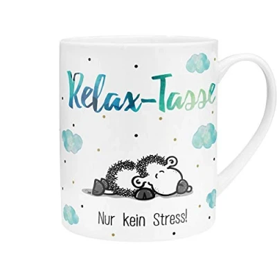 Abbildung von Sheepworld XL Tasse Motiv &quot;Relax&quot; Große aus Porzellan, Jumbo Tasse, 60 cl, mit Spruch Geschenk, Freund, Freundin 45755