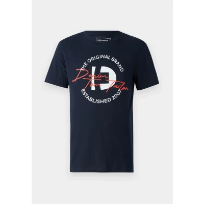 Abbildung von TOM Tailor Denim Printed Tshirt print, Herren, Größe: Medium, Sky captain blue