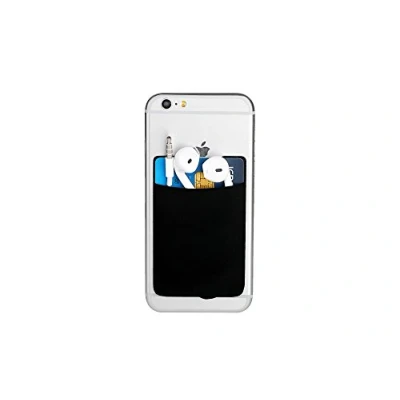 Abbildung von Cerbery Smartphone Kartenhalter Halter Halterung Handy Hülle Kartenhülle Kopfhörer Kompatibel mit Apple iPhone Samsung Galaxy (Schwarz)
