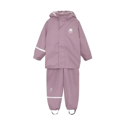 Abbildung von CeLaVi Unisex Basic Rainwear Set solid PU Regenjacke, Mauve Shadow, 100